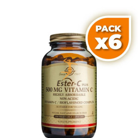 Pack 6x ESTER-C PLUS 500Mg. 250 CÁPSULAS SOLGAR