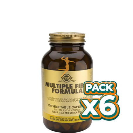 Pack 6x FORMULA DE FIBRA MULTIPLE 120 CAPSULAS VEGETALES SOLGAR