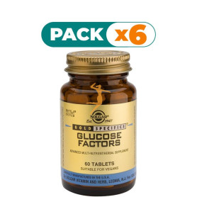Pack 6x GS GLUCOSE FACTORS 60 CÁPSULAS SOLGAR