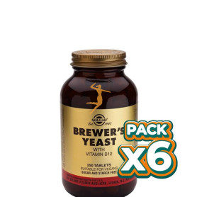 Pack 6x LEVADURA DE CERVEZA 250 CAPSULAS SOLGAR