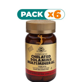 Pack 6x MULTIMINERAL SOLAMINS 180 CÁPSULAS SOLGAR