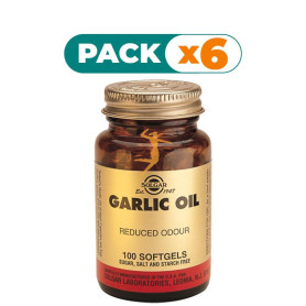 Pack 6x PERLAS DE ACEITE DE AJO 100 CÁPSULAS SOLGAR