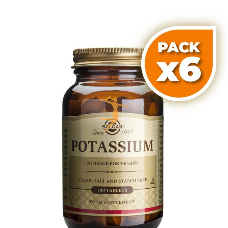 Pack 6x POTASIO 100 CÁPSULAS SOLGAR
