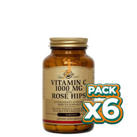 Pack 6x ROSE HIPS C 1.000Mg. 100 CÁPSULAS SOLGAR