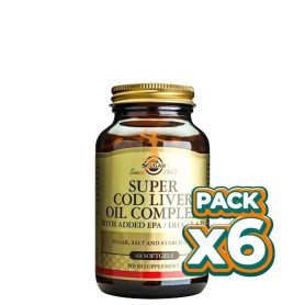 Pack 6x SUPER COD LIVER OIL COMPLEX 60 CÁPSULAS SOLGAR