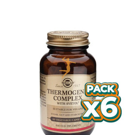 Pack 6x THERMOGENIC COMPLEX 60 CÁPSULAS VEGETALES SOLGAR