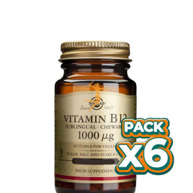 Pack 6x VITAMINA B12 1.000Mcg. (CIANOCOBALAMINA) 250 CÁPSULAS SOLGAR