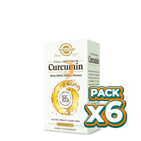 Pack 6x FULL SPECTRUM CURCUMINA 185x 30 CAPSULAS SOLGAR