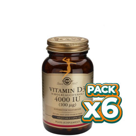 Pack 6x VITAMINA D3 4000UI 60 CAPSULAS SOLGAR