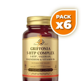 Pack 6x GRIFFONIA 5HTP COMPLEX 30CAPSULAS SOLGAR