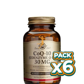 Pack 6x COENZIMA Q10 30MG 90 CÁPSULAS VEGETALES SOLGAR