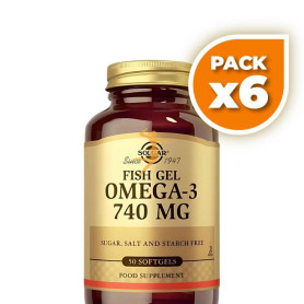 Pack 6x FISH-GEL OMEGA-3 50 CÁPSULAS SOLGAR