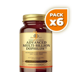 Pack 6x ADVANCED MULTI-BILLION DOPHILUS 60 CÁPSULAS SOLGAR