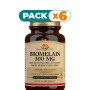 Pack 6x BROMELINA 300MG 60 CÁPSULAS SOLGAR