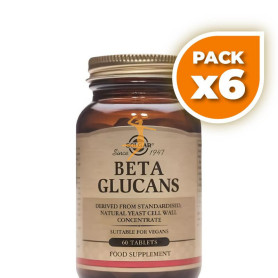 Pack 6x BETA GLUCANOS 60 COMPRIMIDOS SOLGAR