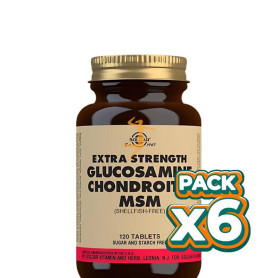 Pack 6x GLUCOSAMINA CONDROITINA MSM 120 COMPRIMIDOS SOLGAR
