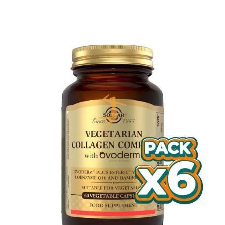 Pack 6x COLAGENO VEGETARIANO OVODERM 60 CAPSULAS SOLGAR