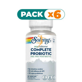 Pack 6x MYCROBIOME COMPLETE PROBIOTIC 30 CÁPSULAS VEGETALES SOLARAY