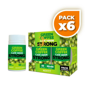 Pack 6x CAFÉ VERDE STRONG PACK ECONÓMICO 60+60 CÁPSULAS NOVITY