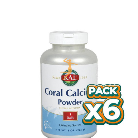 Pack 6x CORAL CALCIUM 225Gr. KAL