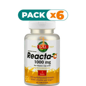 Pack 6x KAL REACTA C 1.000Mg. 60 COMPRIMIDOS KAL