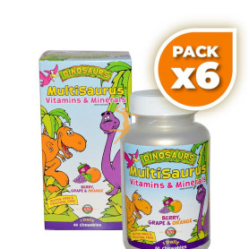 Pack 6x MULTISAURUS 60 DINOSAURIOS MASTICABLES KAL