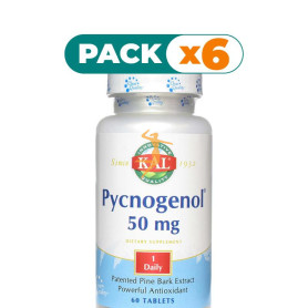 Pack 6x PYCNOGENOL 60 COMPRIMIDOS KAL