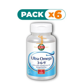 Pack 6x ULTRA OMEGA 3 6 9 100 PERLAS KAL