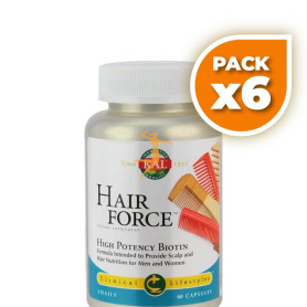 Pack 6x HAIR FORCE 60 COMPRIMIDOS KAL