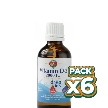 Pack 6x VITAMINA D3 GOTAS 53Ml. KAL