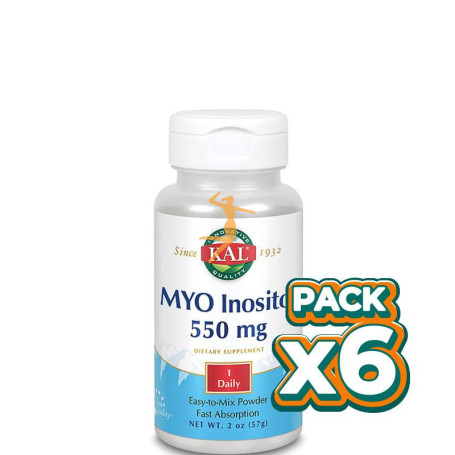 Pack 6x MYO INOSITOL 550Mg. 57Gr. KAL