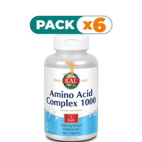 Pack 6x AMINO ACIDO COMPLEX 100 COMPRIMIDOS KAL