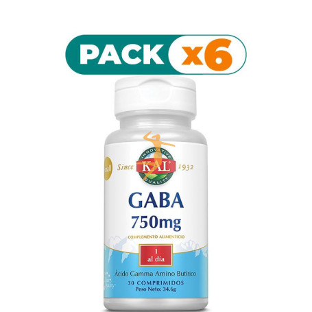 Pack 6x SMALL GABA 30 COMPRIMIDOS KAL