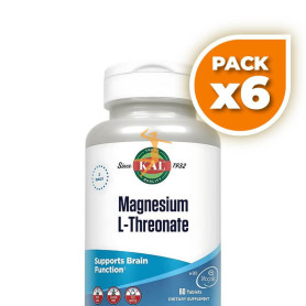 Pack 6x L-THREONATE MAGNESIUM 60 COMPRIMIDOS KAL