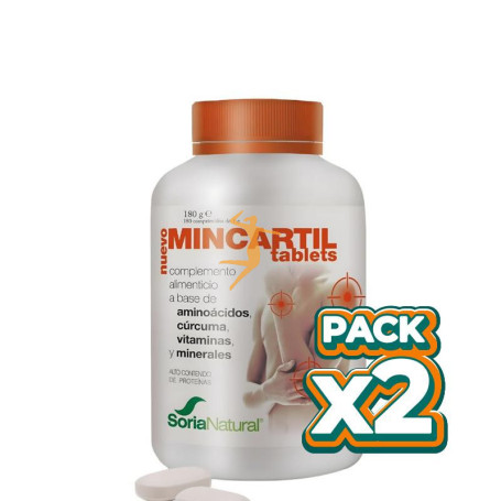 Pack 2x MINCARTIL REFORZADO 180 TABLETS SORIA NATURAL