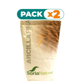 Pack 2x ARCILLA FINA 1Kg. SORIA NATURAL