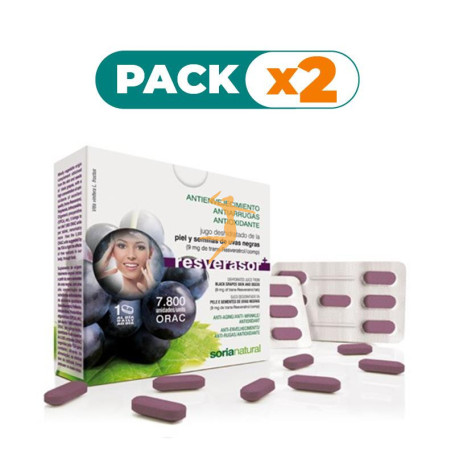 Pack 2x RESVERASOR PLUS 28 COMPRIMIDOS SORIA NATURAL