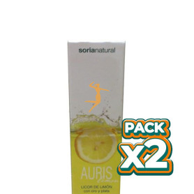 Pack 2x AURIS LEMON - LICOR DE LIMÓN CON ORO Y PLATA SORIA NATURAL