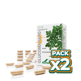 Pack 2x CÁPSULAS 21-S GLUCOMANANO SORIA NATURAL