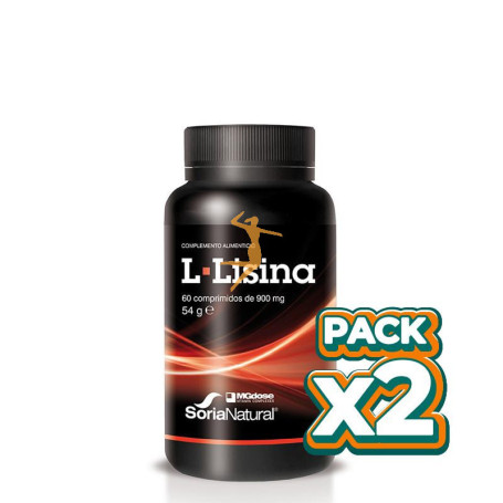 Pack 2x L-LISINA 60 COMPRIMIDOS MGDOSE