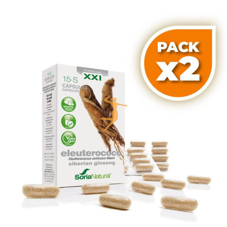 Pack 2x 15-S ELEUTEROCOCO FÓRMULA XXI 30 CÁPSULAS SORIA NATURAL