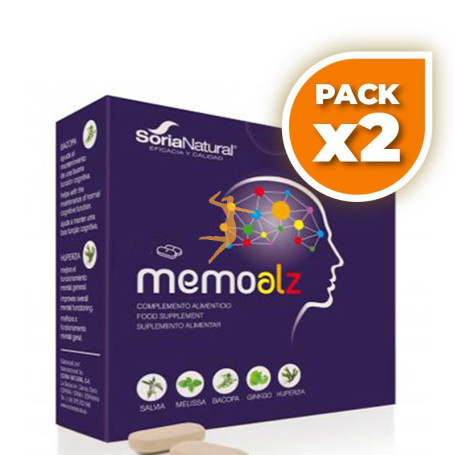 Pack 2x MEMOALZ 60 COMPRIMIDOS DE 1100Mg. SORIA NATURAL