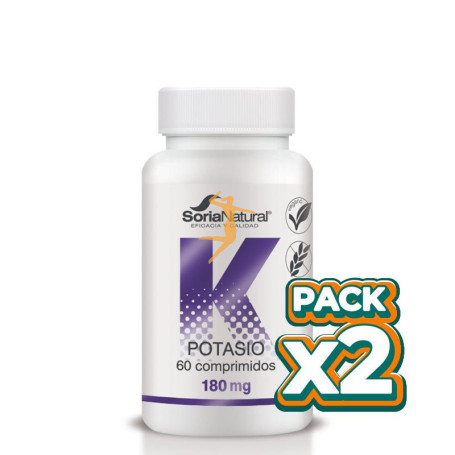 Pack 2x POTASIO 1400 mgrs. X 60 LIBERACION SOSTENIDA SORIA NATURAL