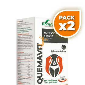 Pack 2x QUEMAVIT 60 COMPRIMIDOS SORIA NATURAL