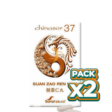 Pack 2x CHINASOR 37 SUAN ZAO REN WAN 30 COMPRIMIDOS SORIA NATURAL