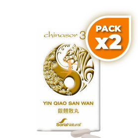 Pack 2x CHINASOR 39 YIN QIAO SAN WAN 30 COMPRIMIDOS SORIA NATURAL