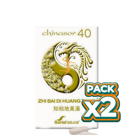 Pack 2x CHINASOR 40 ZHI BAI DI HUANG TANG 30 COMPRIMIDOS SORIA NATURAL