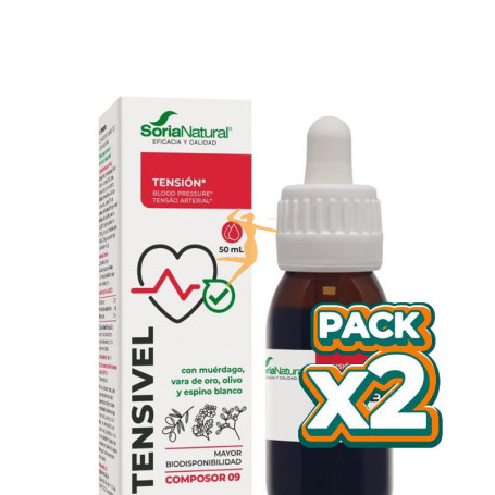 Pack 2x COMPOSOR 9 TENSIVEL 50ML SORIA NATURAL
