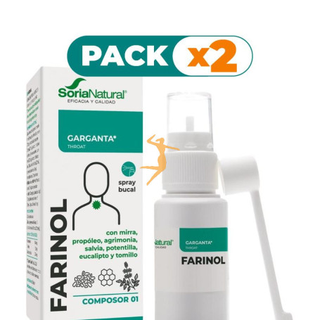 Pack 2x COMPOSOR 1 FARINOL 50ML SORIA NATURAL
