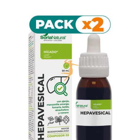 Pack 2x COMPOSOR 03 HEPAVESICAL 50ML SORIA NATURAL
